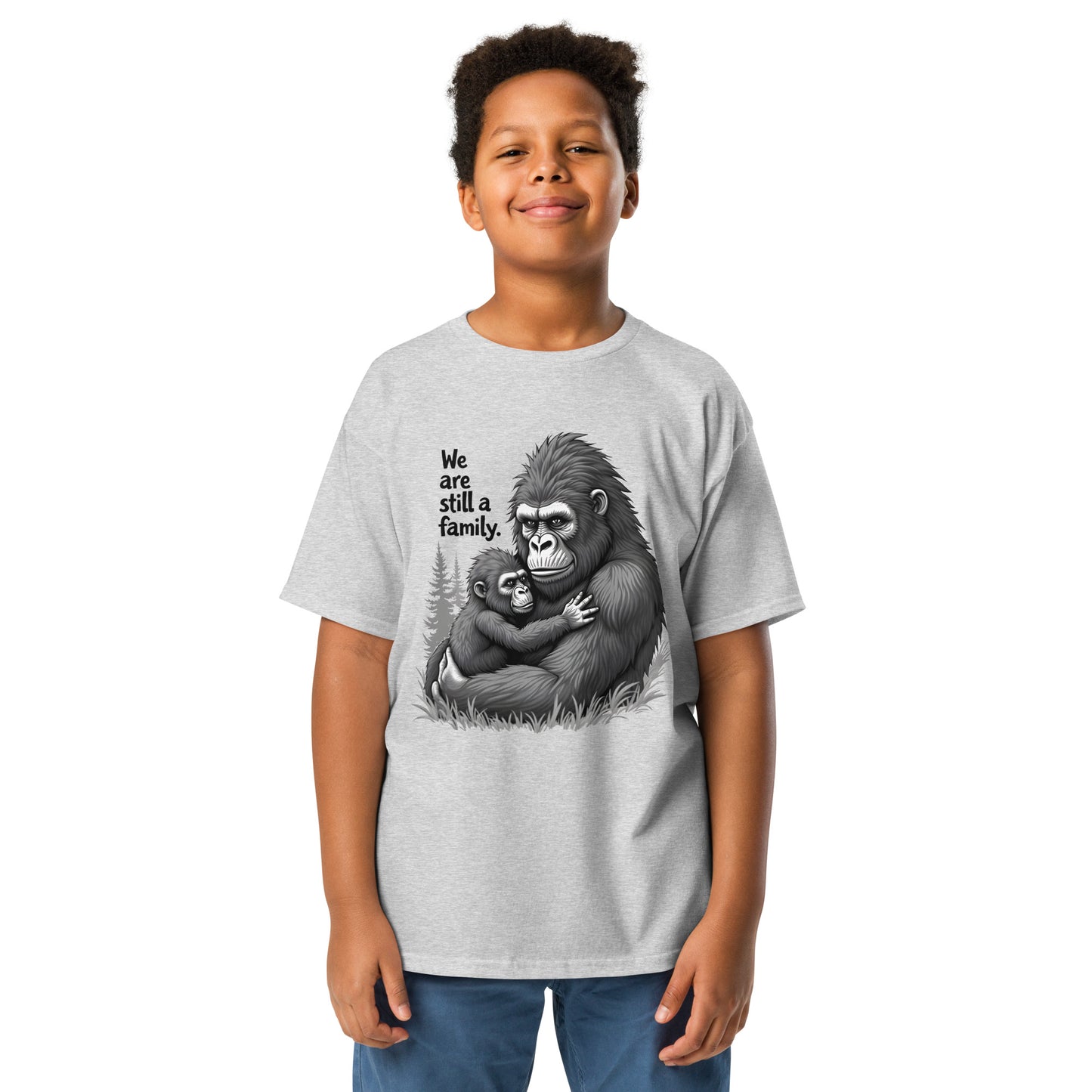 Youth Unisex Linear Gorilla and baby classic tee