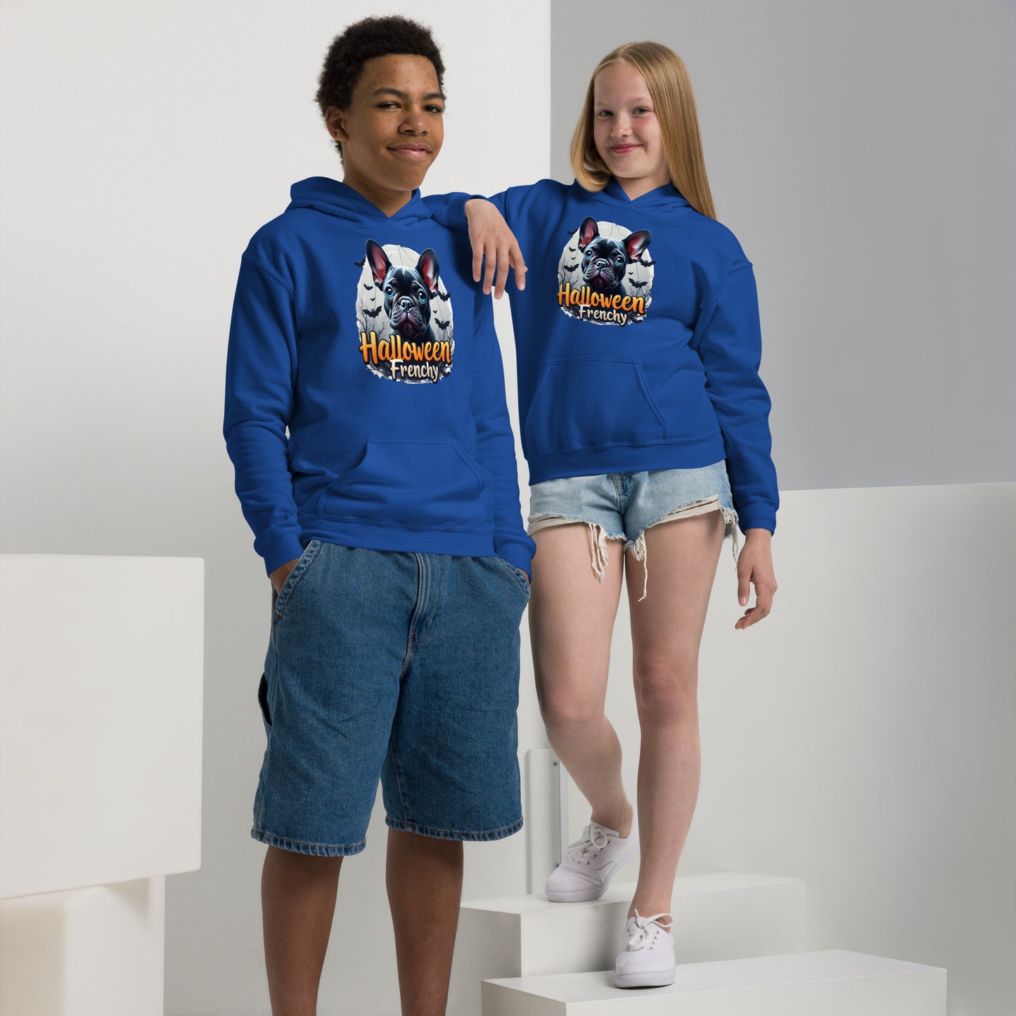 Youth Halloween frenchy twin print heavy blend hoodie