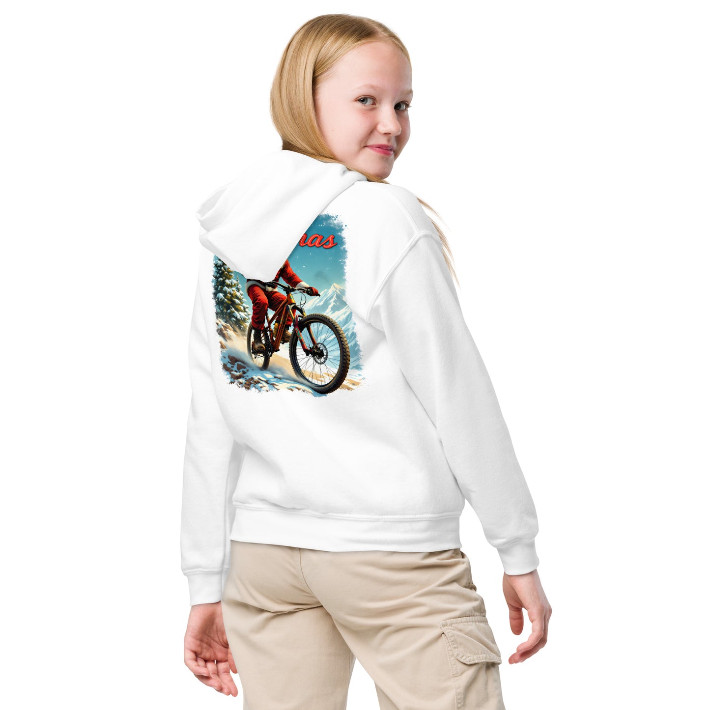 Youth Simply white MTB Christmas heavy blend hoodie