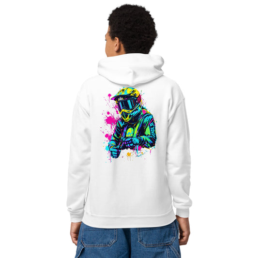 Youth Psychedelic bike art classic heavy blend hoodie