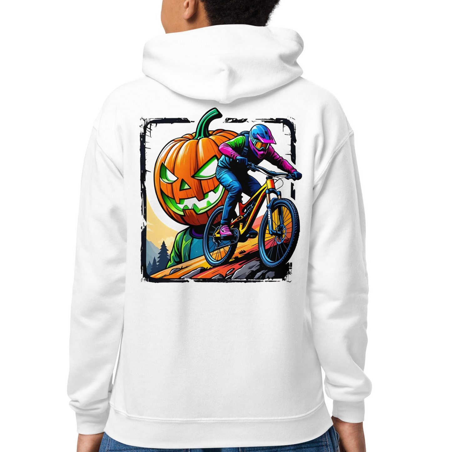 Youth pumpkin shredder Twin Print heavy blend hoodie